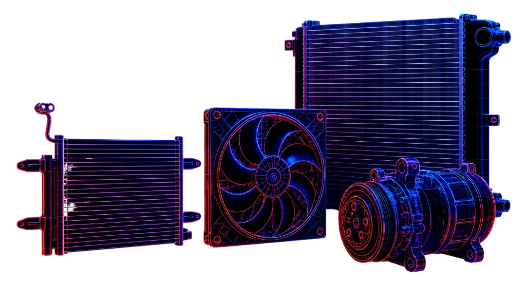 Peças de refrigeração automotiva Eurus